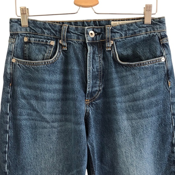 Rag & Bone Rosa Mid -Rise Button Fly Boyfriend Jean Color Jinx Size 27 - Picture 3 of 12